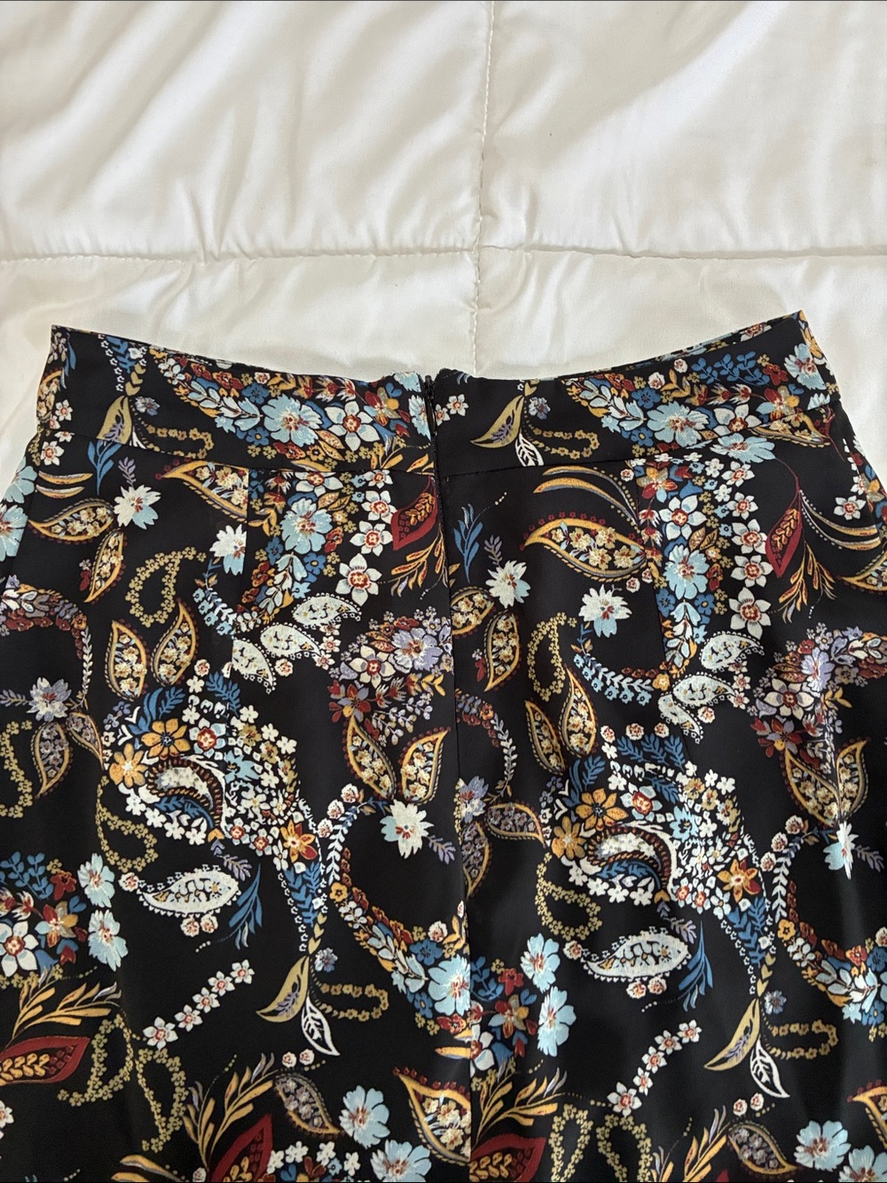 Wayf Black Floral Maxi Skirt with Paisley Accents - Picture 2 of 6